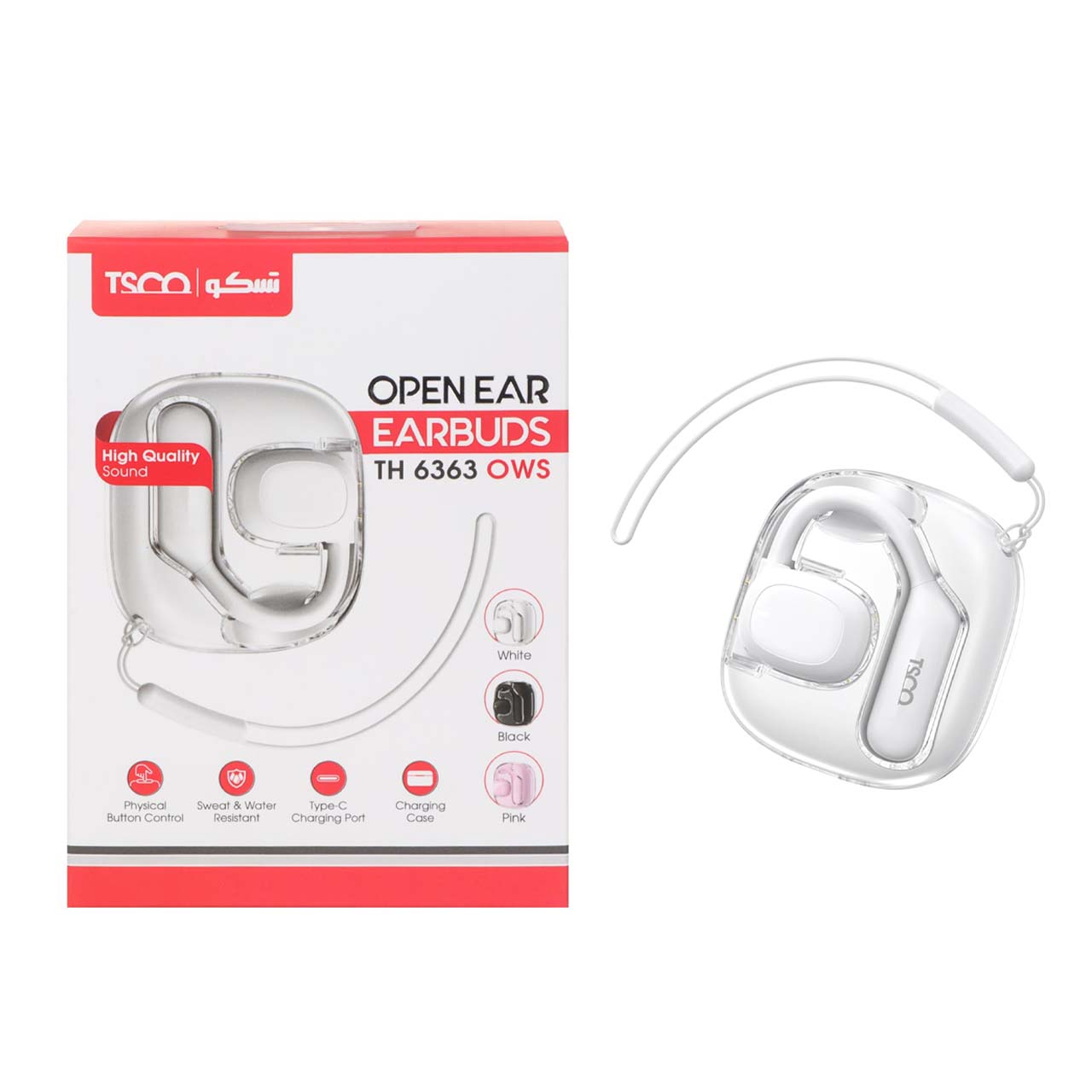 TSCO TH 6363 OWS هندزفری بیسیم تسکو مدل TH 6363 OWS